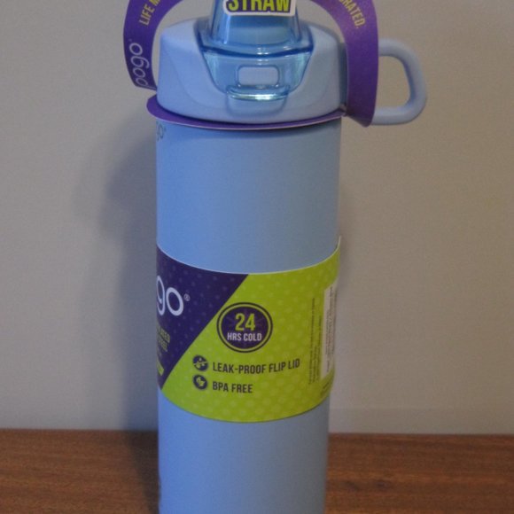 NEW PoGo 18 Oz Vacuum Insulated Stainless Steel Water Bottle-Halogen Blue sports - Picture 9 of 10